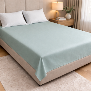 Prześcieradło Bawełniane Bez Gumki 180x220 Szałwia