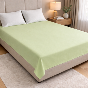 Prześcieradło Bawełniane Bez Gumki 200x220 Seledynowe