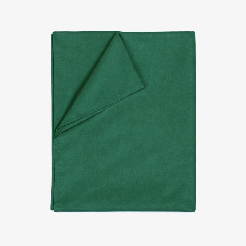 Prześcieradło Bawełniane Bez Gumki 180x220 Butelkowa Zieleń
