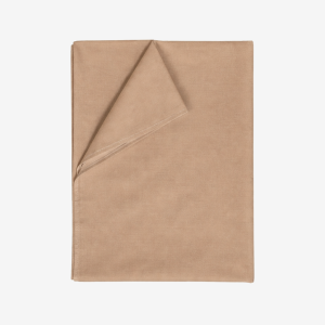 Prześcieradło Bawełniane Bez Gumki 160x220 Ciemny Beż