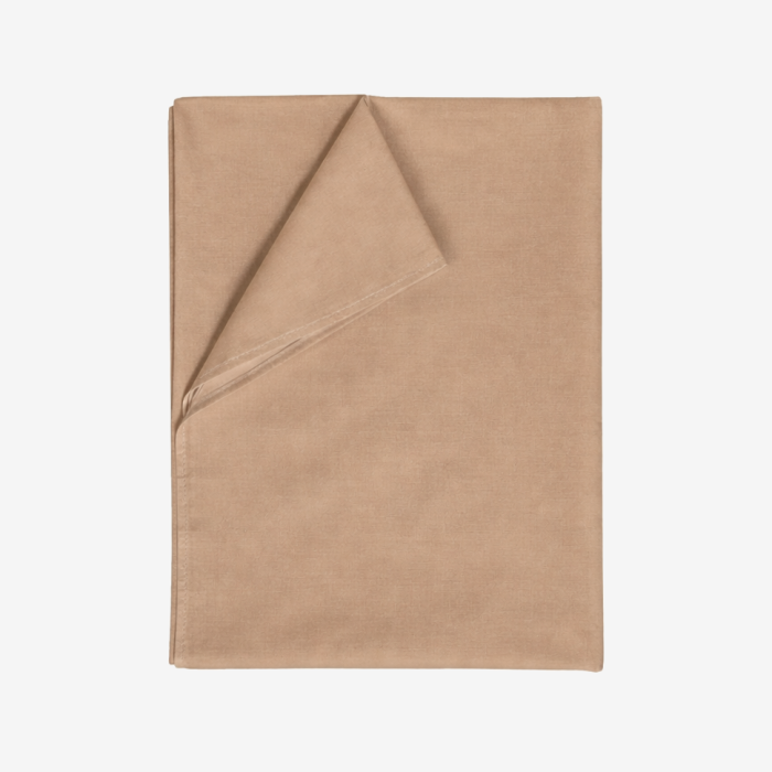 Prześcieradło Bawełniane Bez Gumki 180x220 Ciemny Beż