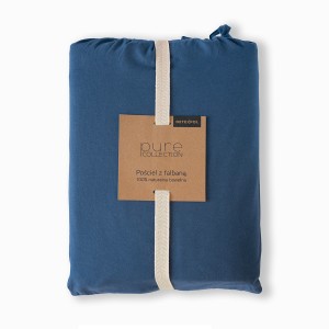 Pościel Bawełniana Pure z Falbaną 220x200 Granat