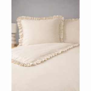 Pościel Bawełniana Pure z Falbaną 220x200 Krem