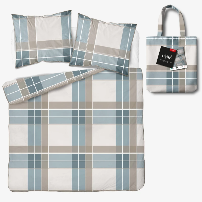 Pościel z Perkalu Bawełniana 220x200 + Torba 5903B