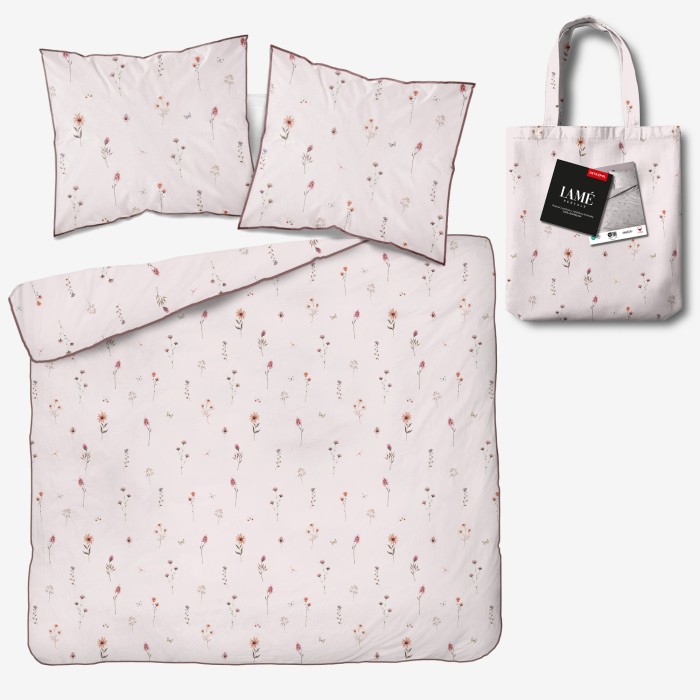 Pościel z Perkalu Bawełniana 220x200 + Torba 5901B