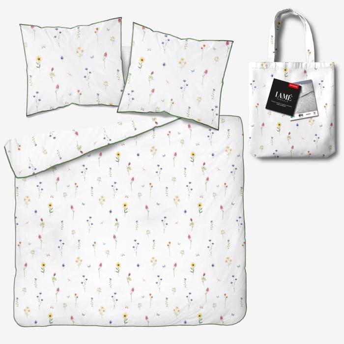 Pościel z Perkalu Bawełniana 160x200 + Torba 5901A