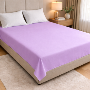 Prześcieradło Bawełniane Bez Gumki 200x220 Wrzosowe