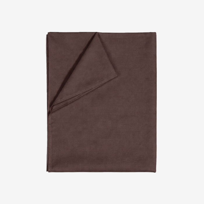 Prześcieradło Bawełniane Bez Gumki 160x220 Brązowe