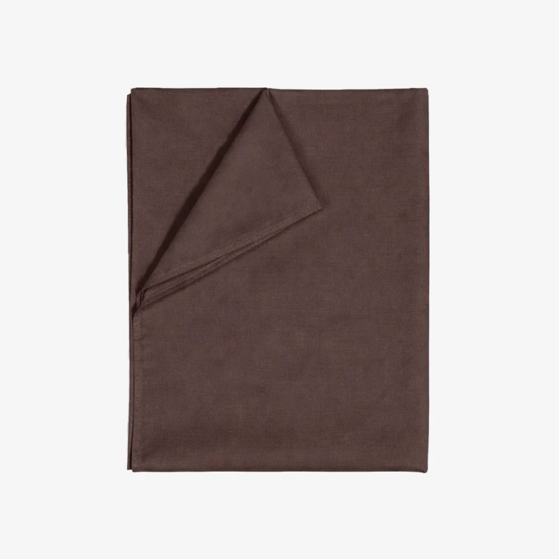 Prześcieradło Bawełniane Bez Gumki 160x220 Brązowe