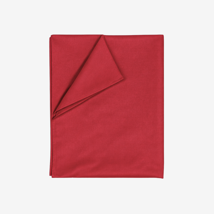 Prześcieradło Bawełniane Bez Gumki 160x220 Czerwone