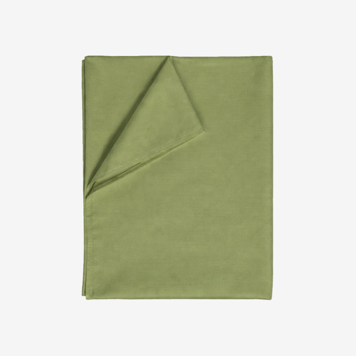 Prześcieradło Bawełniane Bez Gumki 180x220 Oliwkowe