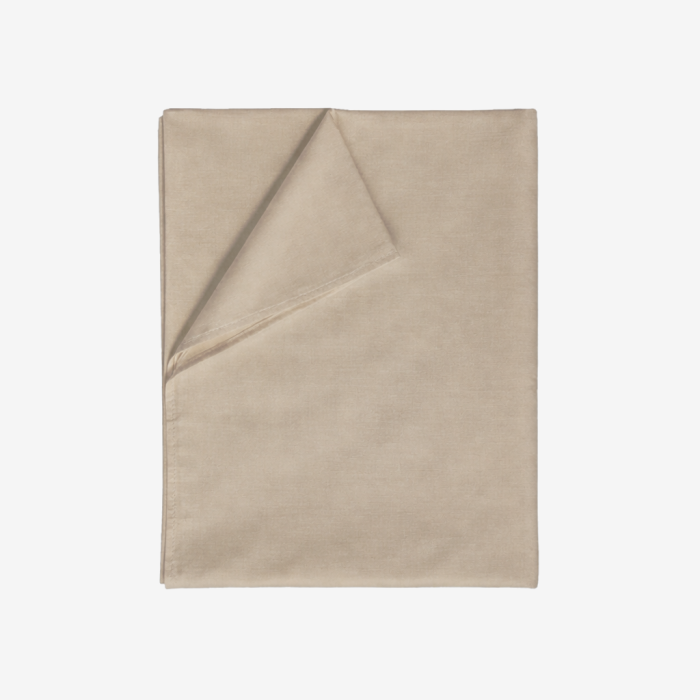 Prześcieradło Bawełniane Bez Gumki 180x220 Jasnobeżowe