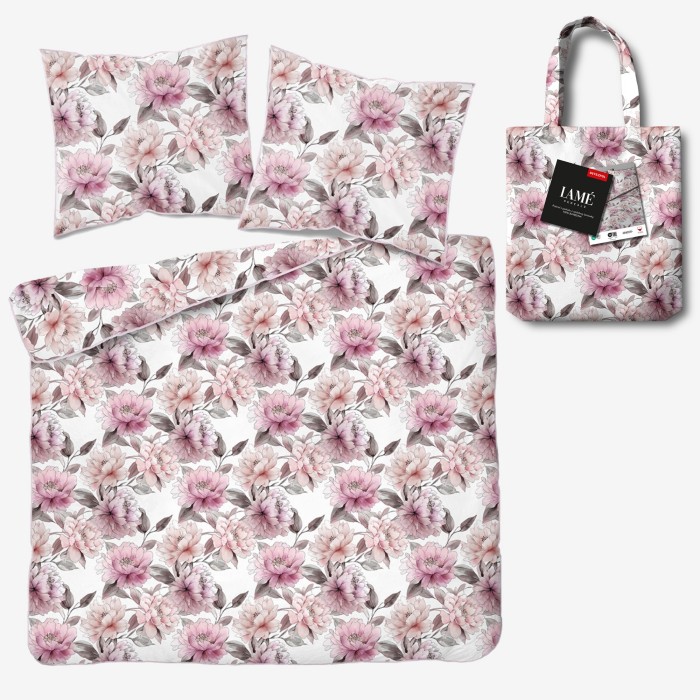 Pościel z Perkalu Bawełniana 220x200 + Torba 5894A