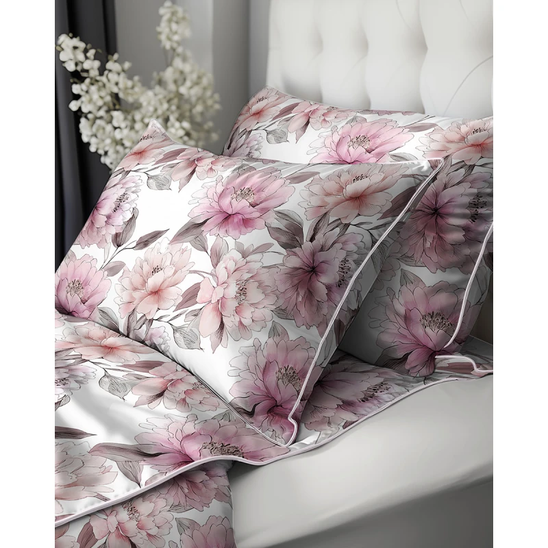 Pościel z Perkalu Bawełniana 220x200 + Torba 5894A