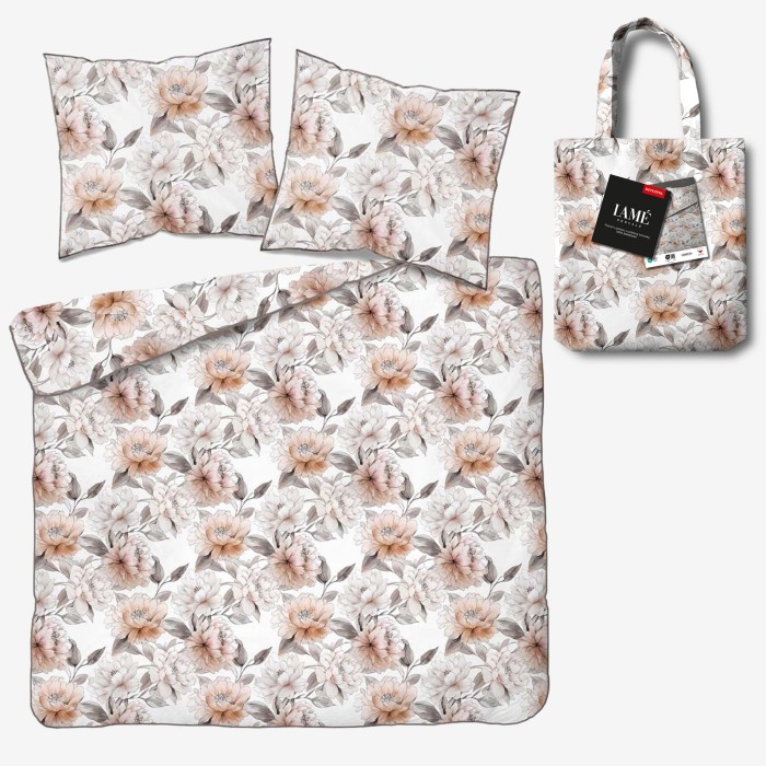 Pościel z Perkalu Bawełniana 220x200 + Torba 5894B