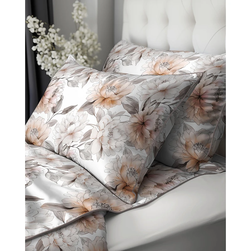 Pościel z Perkalu Bawełniana 220x200 + Torba 5894B