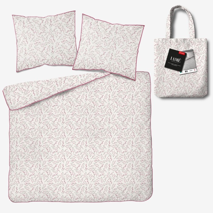 Pościel z Perkalu Bawełniana 220x200 + Torba 5895B