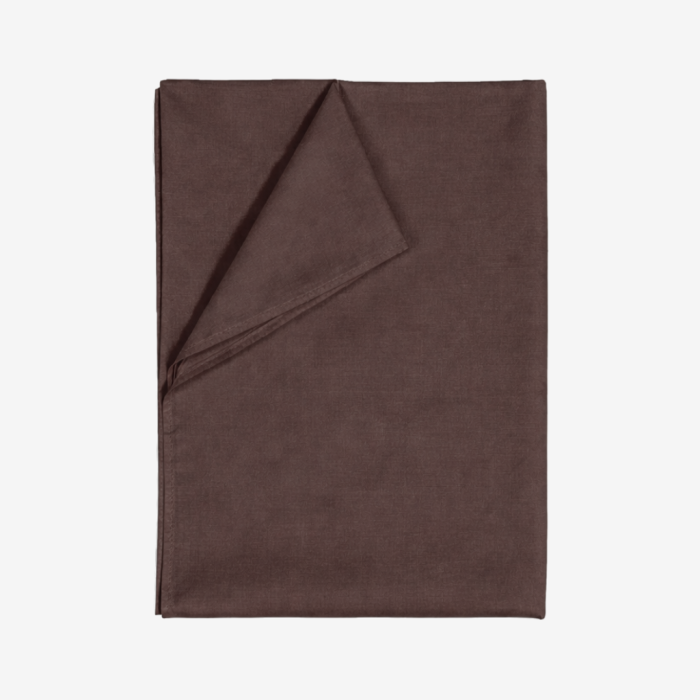 Prześcieradło Bawełniane Bez Gumki 180x220 Brązowe