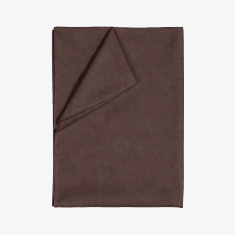 Prześcieradło Bawełniane Bez Gumki 180x220 Brązowe
