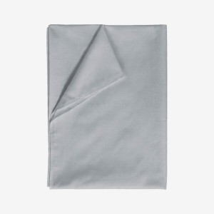 Prześcieradło Bawełniane Bez Gumki 180x220 Jasnoszare
