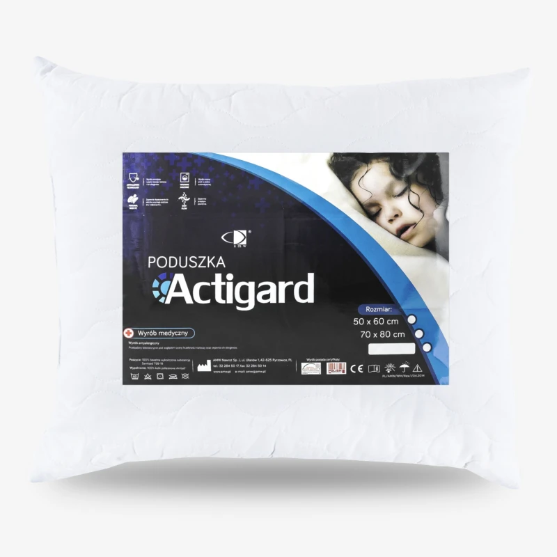 Poduszka Actigard®+ 50x80 Antyalergiczna Antybakteryjna