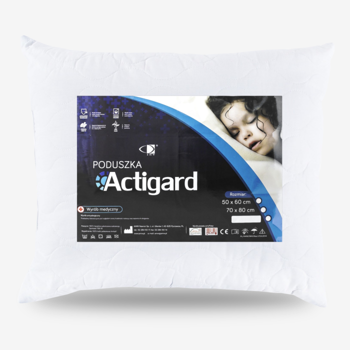 Poduszka Actigard®+ 40x40 Antyalergiczna Antybakteryjna