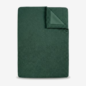 Prześcieradło Frotte Tradycyjne Bez Gumki 160x200 Butelkowa Zieleń