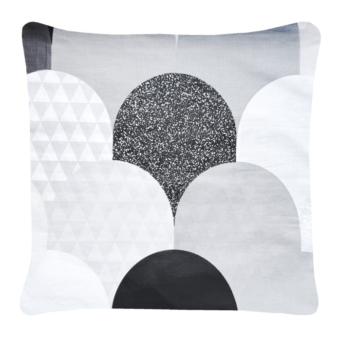 Poszewka Bawełniana 40x40 Biało-Szara P81