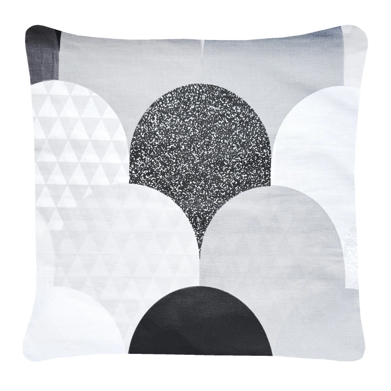 Poszewka Bawełniana 40x40 Biało-Szara P81