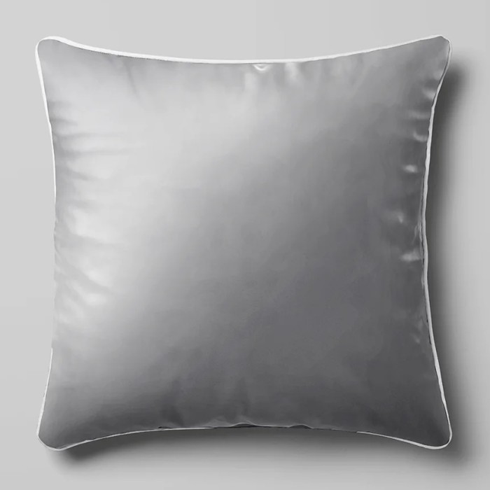 Poszewka Makosatyna 40x40 z Lamówką Jasnoszara