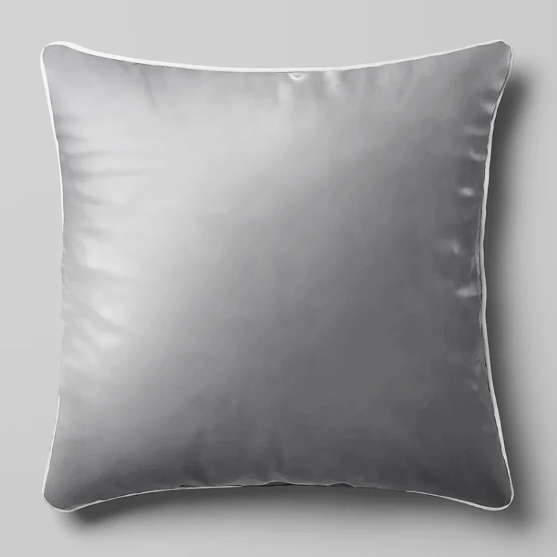 Poszewka Makosatyna 40x40 z Lamówką Jasnoszara