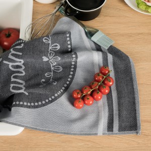 Ścierka Kuchenna 50x70 Handmade Szara