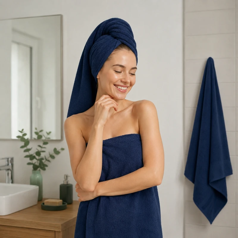 Ręcznik Rimini 70x140 Bawełna 500g/m² Granatowy