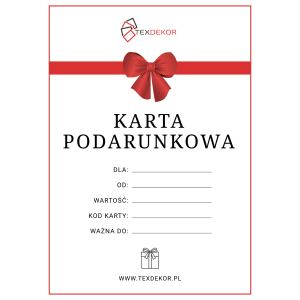 Karta Podarunkowa Bon Voucher Texdekor 400 zł