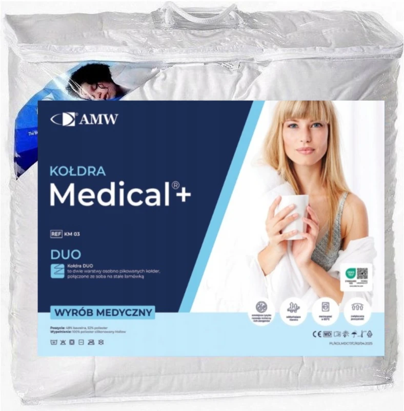 Kołdra Medical Duo 160x200 Medyczna Antyalergiczna