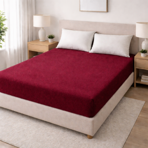 Prześcieradło Frotte z Gumką 120x200 Burgund