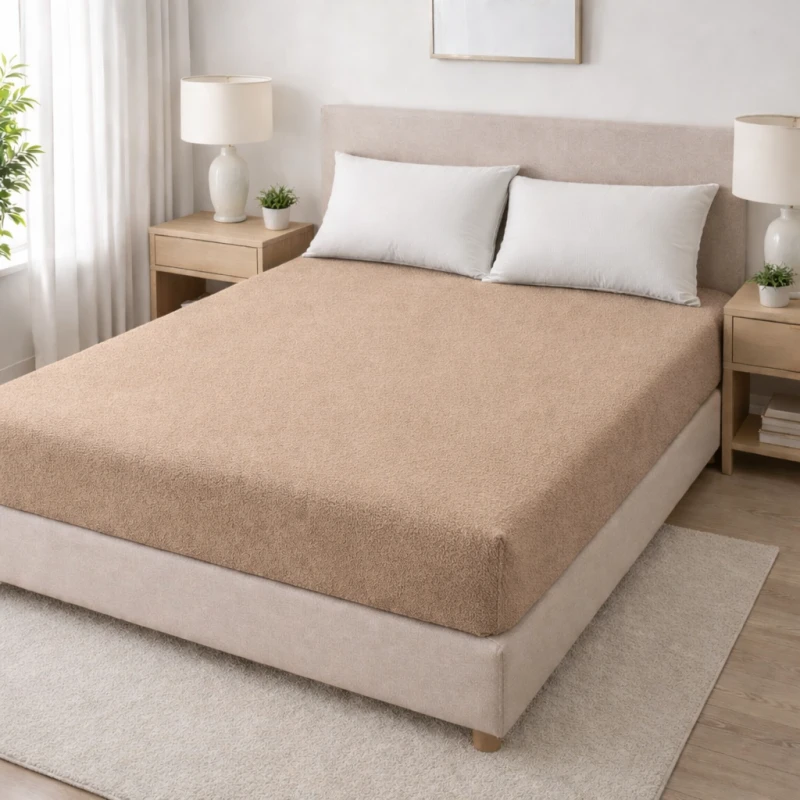 Prześcieradło Frotte z Gumką 90x200 Cappuccino