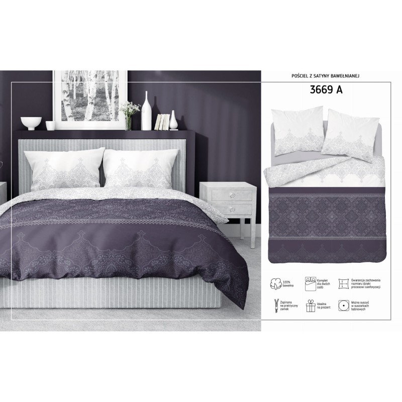 Pościel Satyna Bawełniana 140x200 Home Satin 3669A